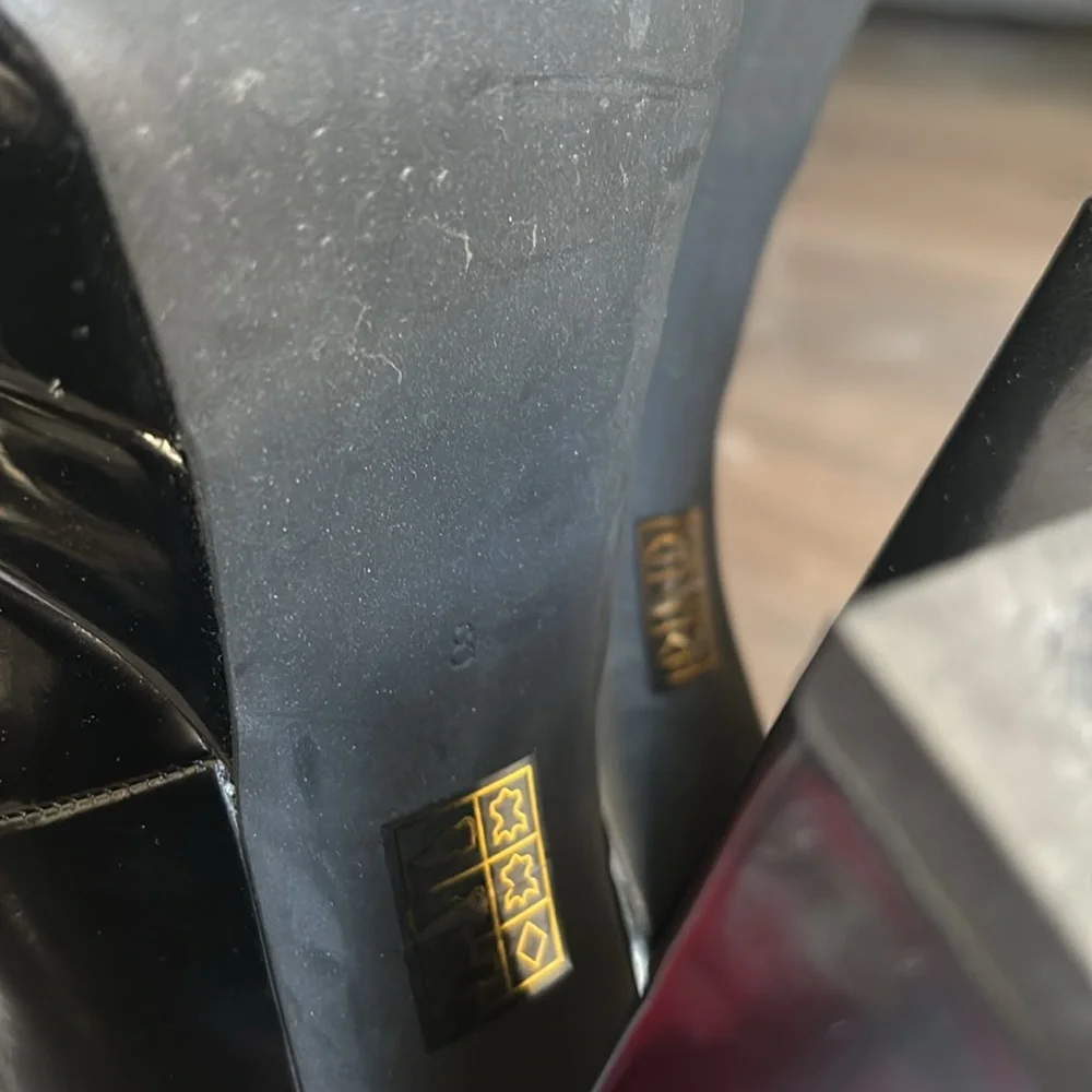 ❌SOLD Black Jeffrey Campbell Patent Loafers Platforms 8 - Picture 8 of 9